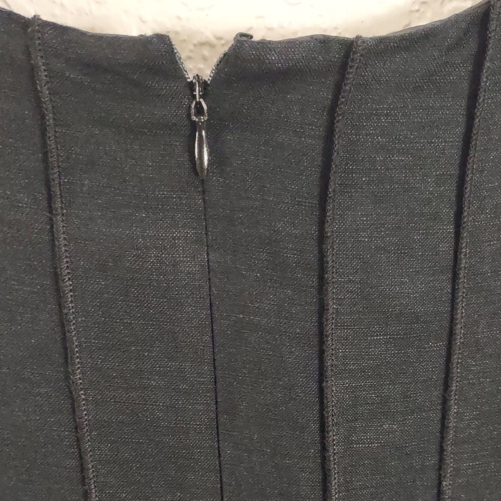 JESSICA HOWARD,55%Linen,45%Rayon,Elegant Black Sleeveless Dress - Picture 10 of 17